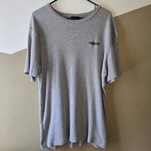 Polo Jeans Co Ralph Lauren Heather Gray Ribbed Pullover Shirt Mens Size XL